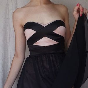 Black/pink party dress